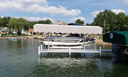 Hydraulic Shorestation Boat Lifts for Kalamazoo Mariners